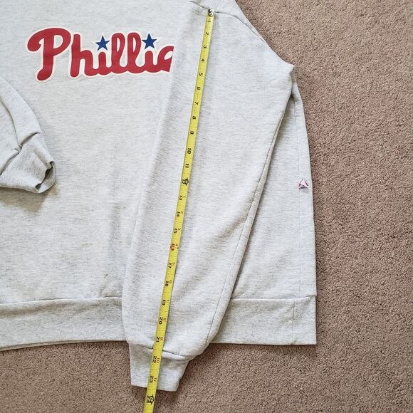 Vintage 90s Majestic GameWarmer Philadelphia Phillies Size XL USA Made Crewneck - Picture 8 of 9
